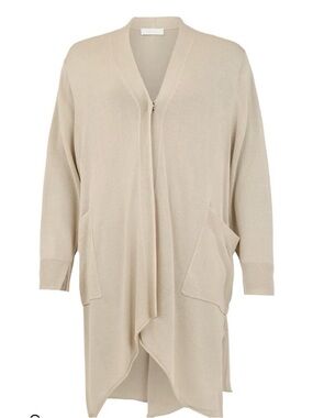 Noen Longline Linen Lyocell Cardigan Women’s M Danish Minimalist Lagenlook
